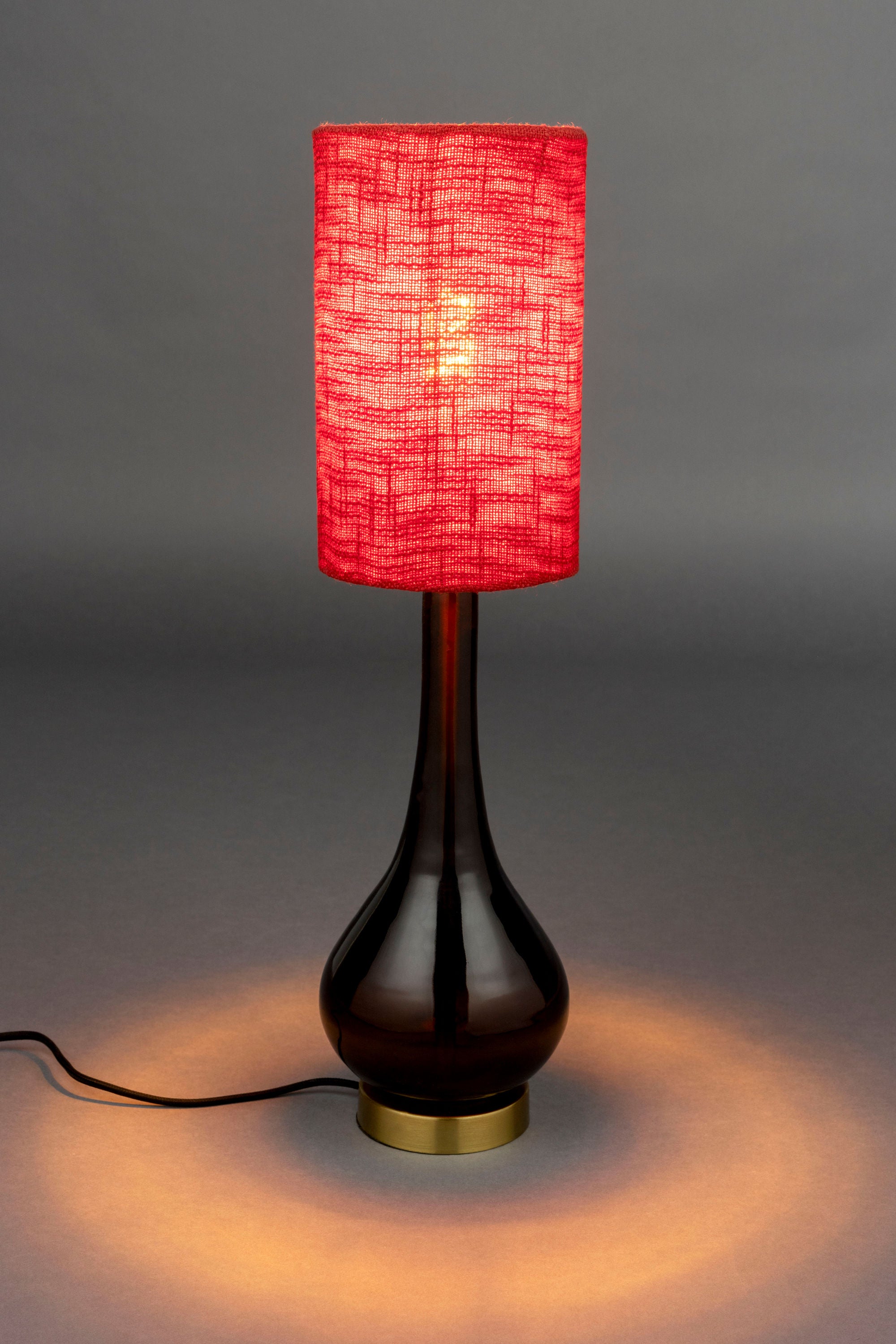 Dutchbone Jules Blown Glass & Red Table Lamp